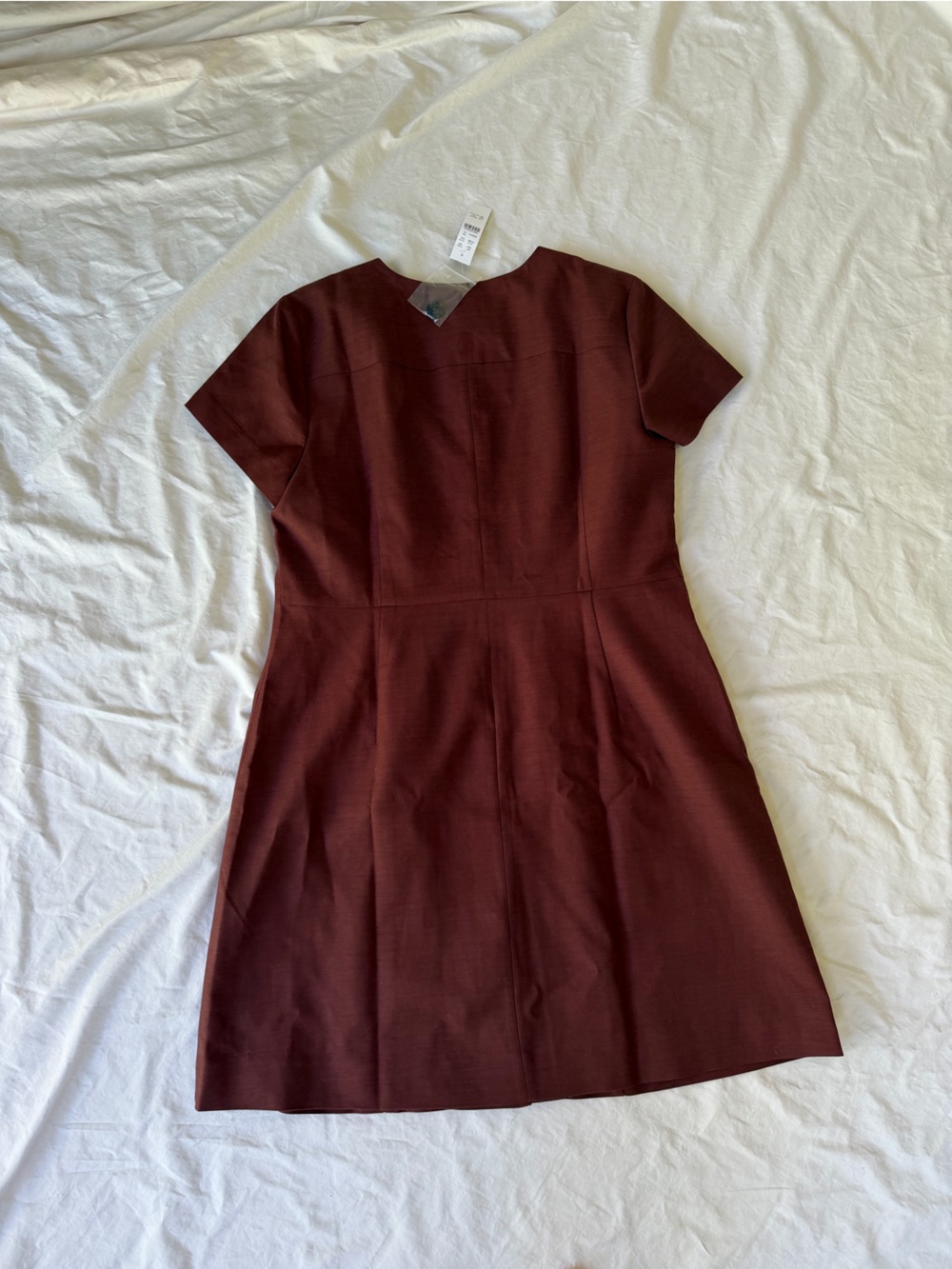 J. Crew Rust Short-Sleeve Button-Front Mini Dress - Picture 7 of 7